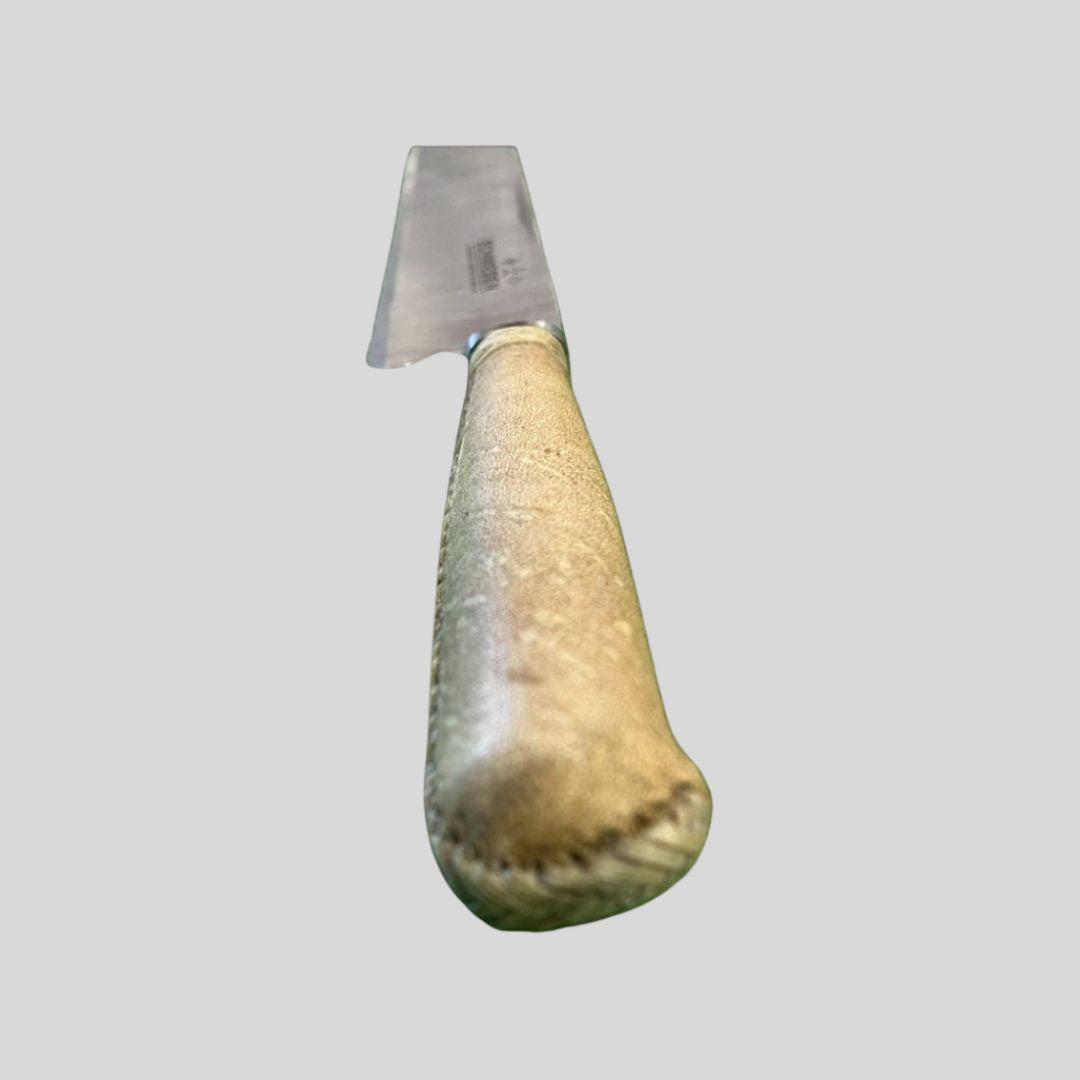 Cuchillo Cuero Cosido Premium Acero Inoxidable 20 cm.