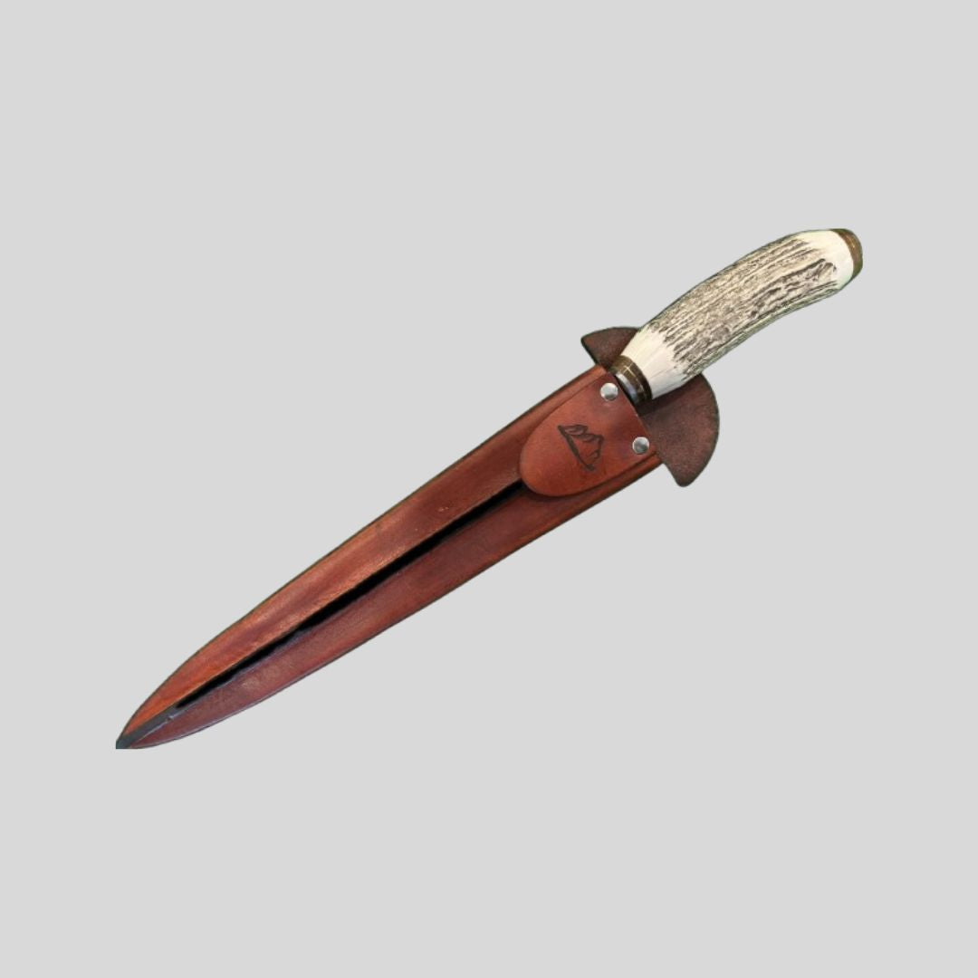 Cuchillo Cabo Ciervo Acero Inoxidable 28 cm.