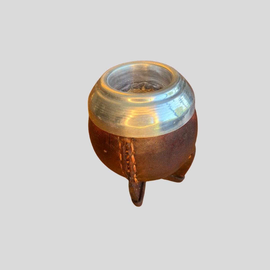 Mate Torpedo Cuero Calabaza Café