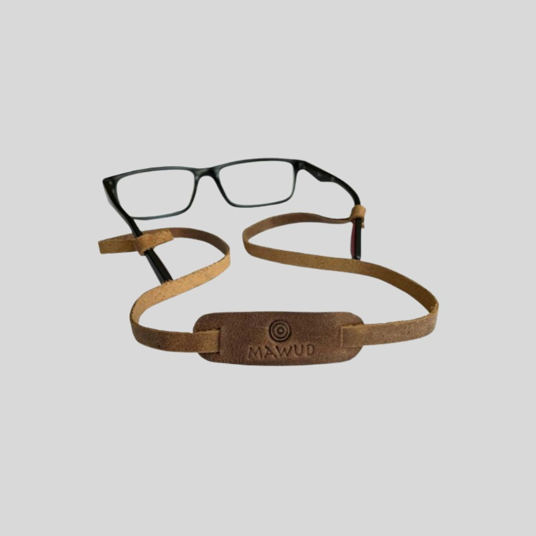Strap Anteojos Cuero Café Claro