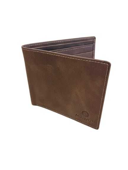 Billetera Cuero Café Simple