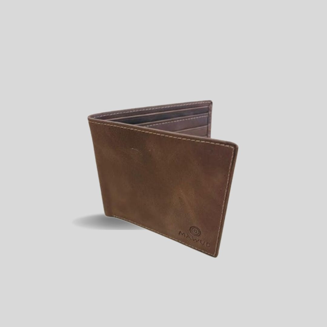 Billetera  Cuero Café Simple