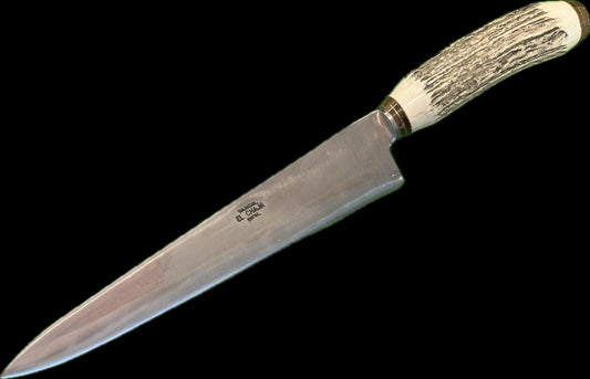 Cuchillo Cabo Ciervo Acero Inoxidable 28 cm.