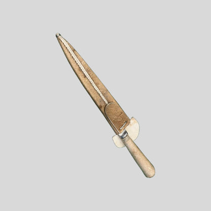 Cuchillo Cuero Cosido Básico  Acero Inoxidable 20 cm.