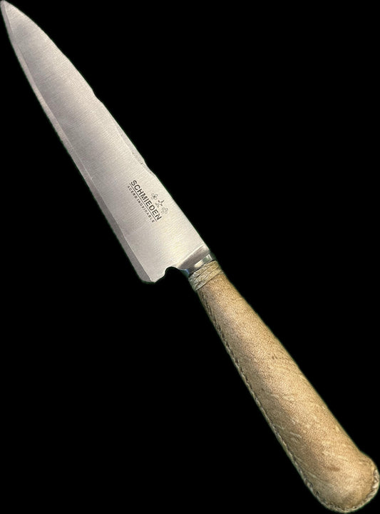 Cuchillo Cuero Cosido Premium  Acero Inoxidable 20 cm.