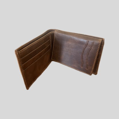 Billetera Cuero Doble con Correa Cierre 2.0