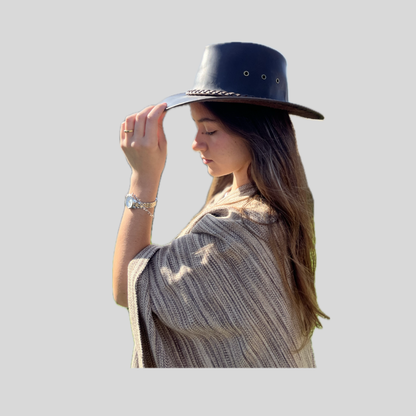 Sombrero de Cuero Café